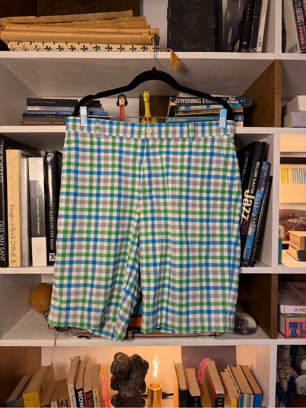 nike golf dri fit plaid shorts size 33